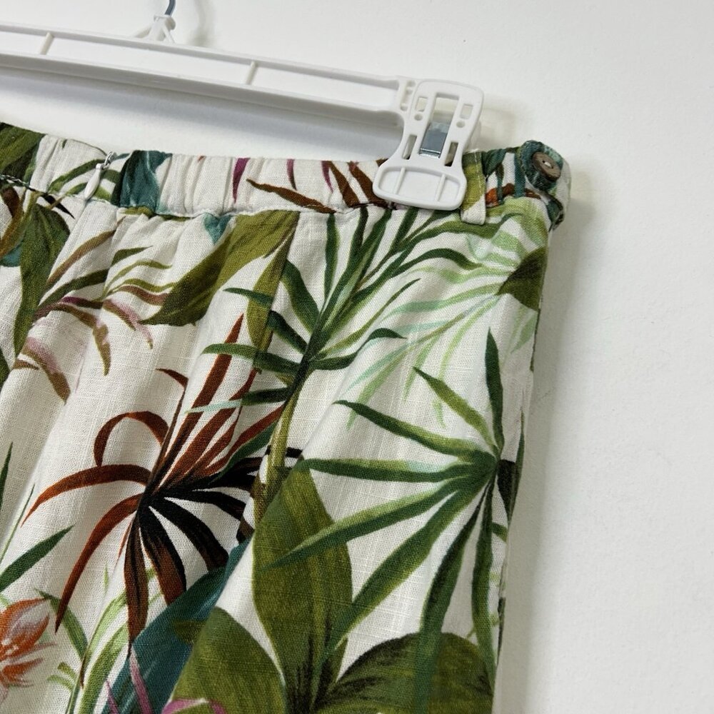 Anthropologie Lost and Wander Linen Shorts Womens Size Medium M Tropical - Picture 8 of 11